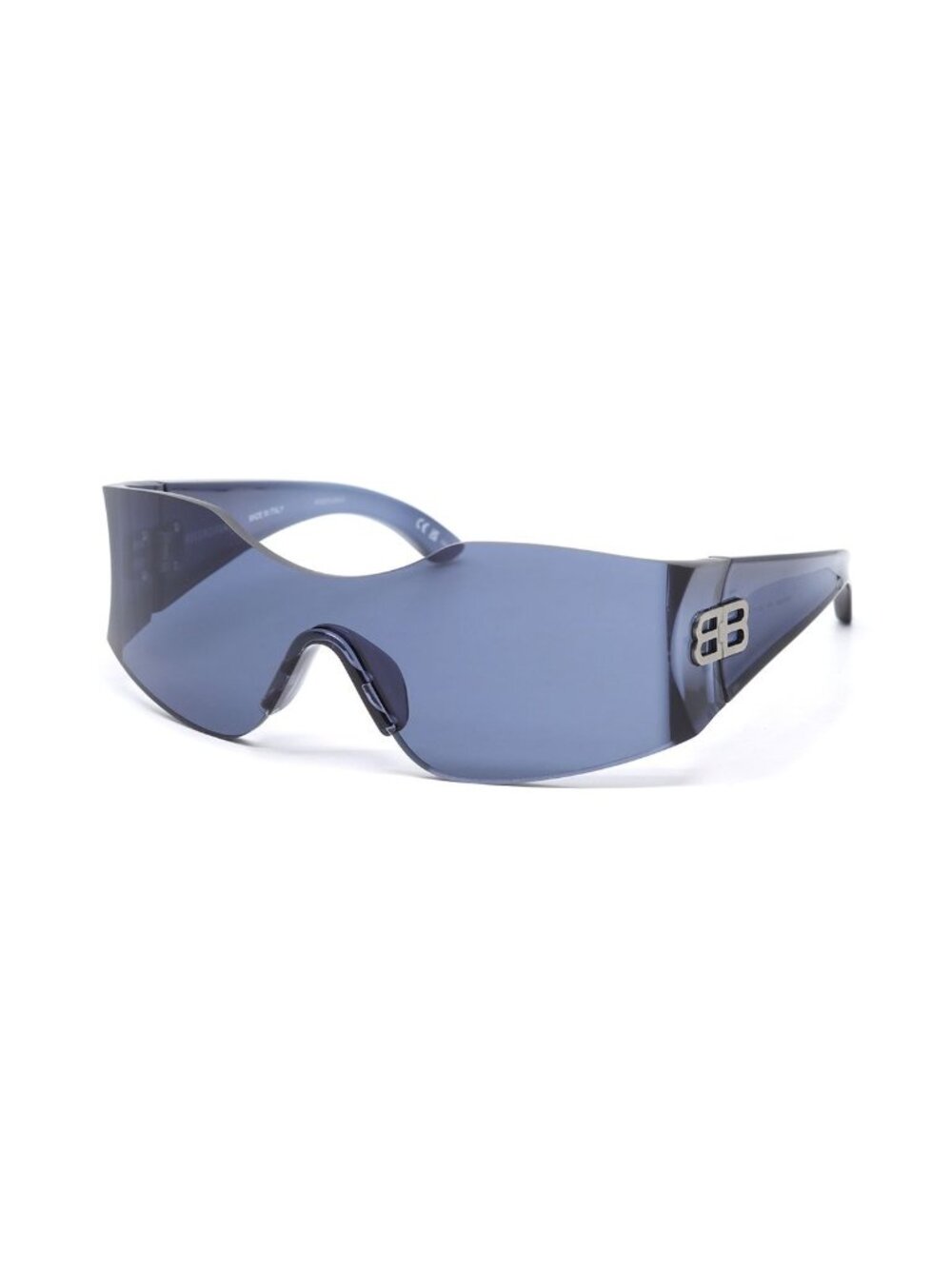 NEW BALENCIAGA SUNGLASSES BB0292S 002 UNISEX GEOMETRIC BLUE EYEWEAR - Picture 1 of 4